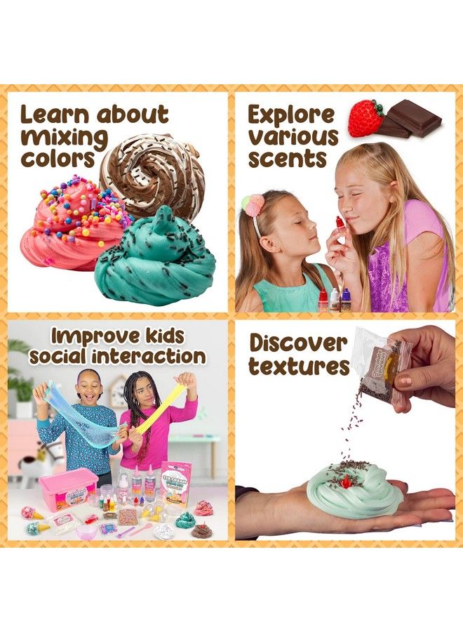 Ice Cream Slime Kit For Girls Amazing Ice Cream Slime To Make Butter Slime Cloud & Foam Slimes Great Gift Idea