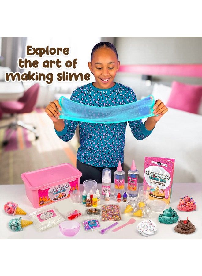 Ice Cream Slime Kit For Girls Amazing Ice Cream Slime To Make Butter Slime Cloud & Foam Slimes Great Gift Idea