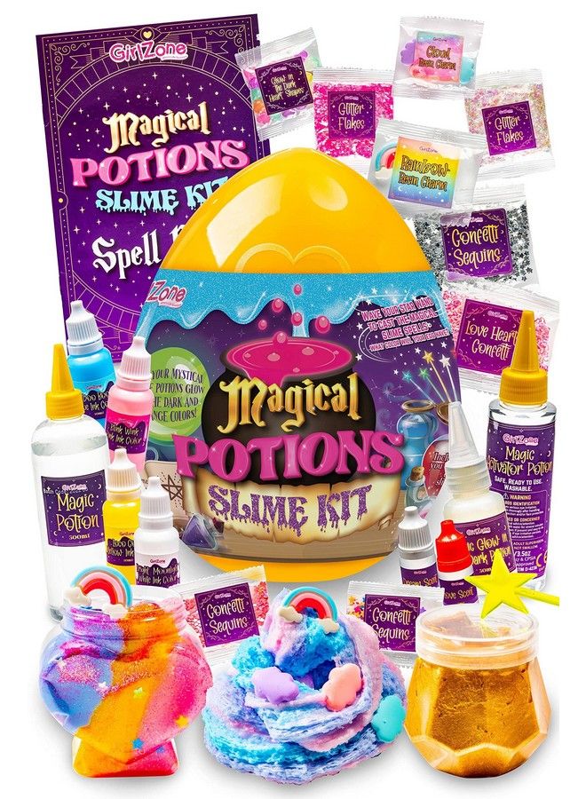 Magic Potion Slime Kit For Girls Spellbinding Slime Making Kit To Create 6 Magical Slime Potions And Glow In The Dark Slime For Kids Great Gift Idea And Amazing Slime Kit For Girls 1012