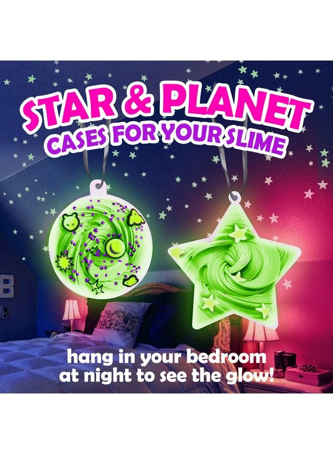 Galaxy Slime Kit Fun Slime Set With Glow In The Dark Stickers Dark Powder To Make Glitter & Galactic Slime!