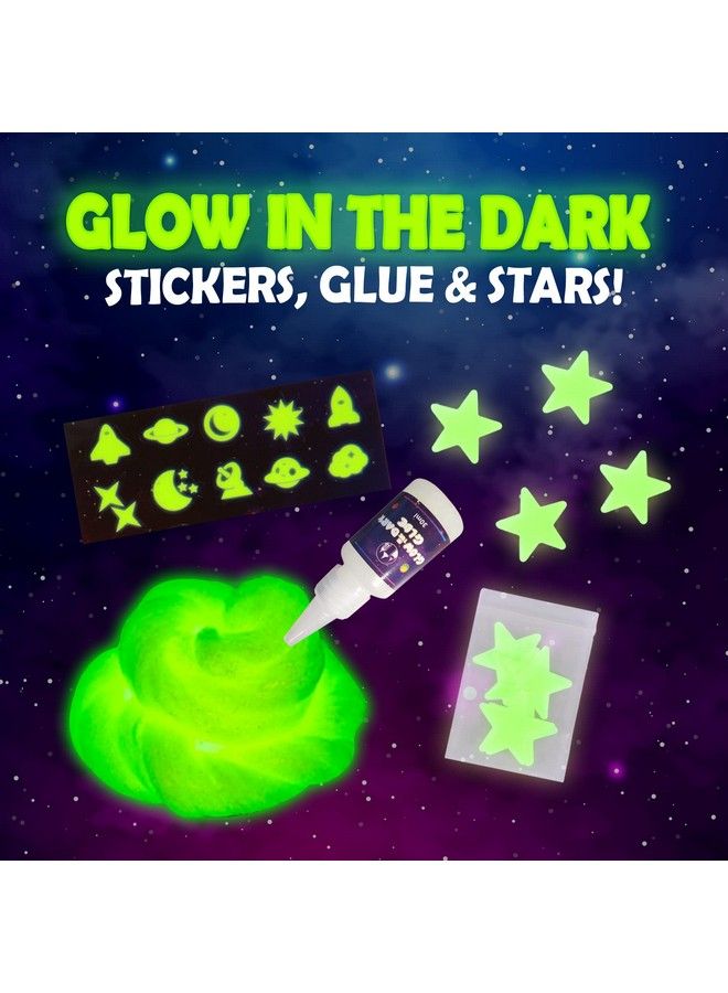 Galaxy Slime Kit Fun Slime Set With Glow In The Dark Stickers Dark Powder To Make Glitter & Galactic Slime!