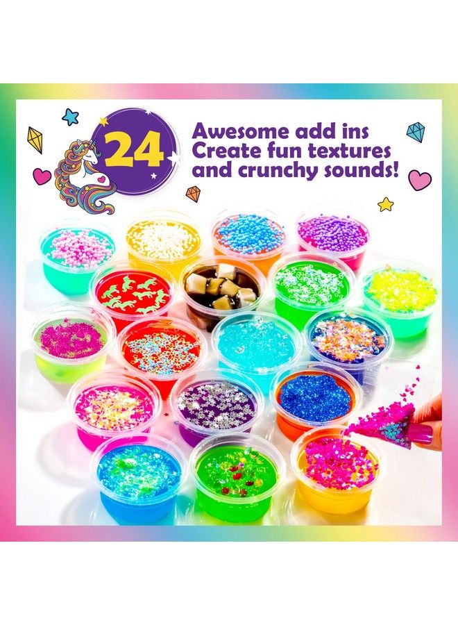 Unicorn Sparkle Slime Kit 50Piece Unicorn Slime Kit With 18Pcs Premade Slime Awesome Gift Idea And Slime Kit For Girls 1012