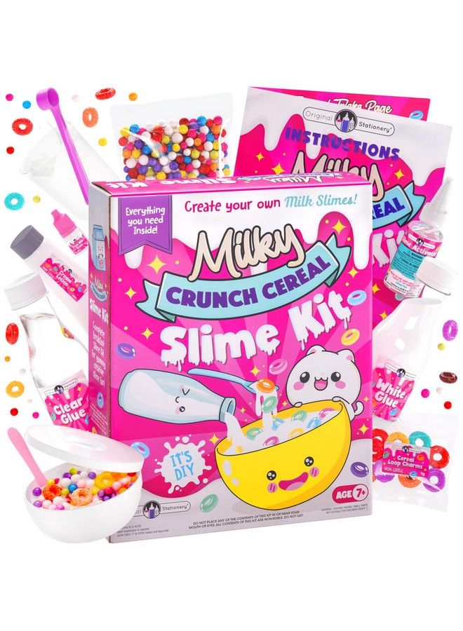 Milky Cereal Crunchy Slime Kit Slime Cereal Kit To Make Really Crunchy Slime Good Crunchy Slime & Slime For Girls Fun Gift Idea