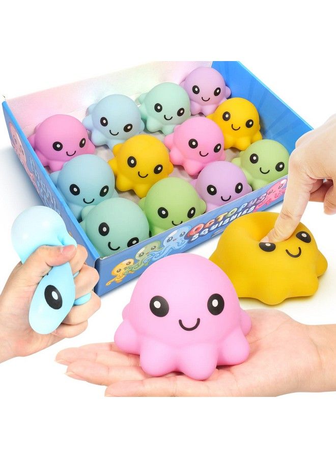 Octopus Squishy Balls Soft Stress Balls For Kids 12 Pack Octopus Stress Toys Stress Relief Squeeze Toys For Adults Goodie Bag Fillers Party Favors For Kids