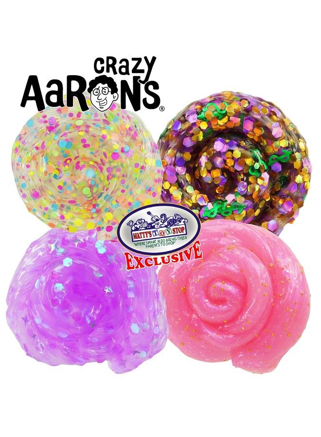 Crazy Aaron'S Putty Mini Tins Funky Fidget Daydream Cryptocurrency & Fairy Sprinkles Gift Set Bundle 4 Pack (13.3G Each)