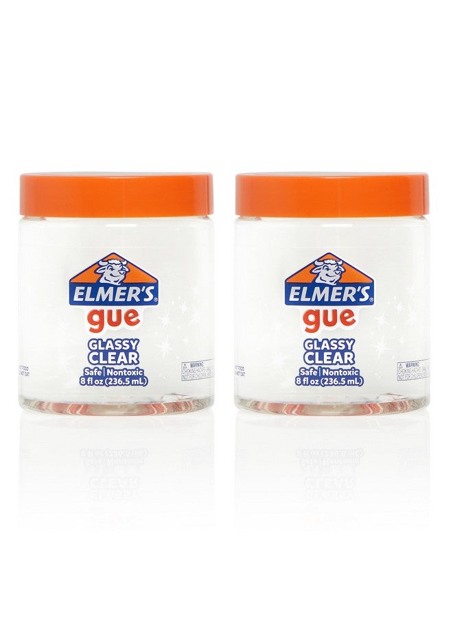 Gue Pre Made Slime Glassy Clear Slime Great For Mixing In Addins 2 Count