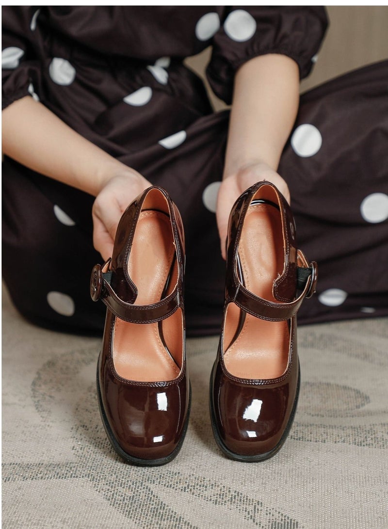 French High Heels Brown