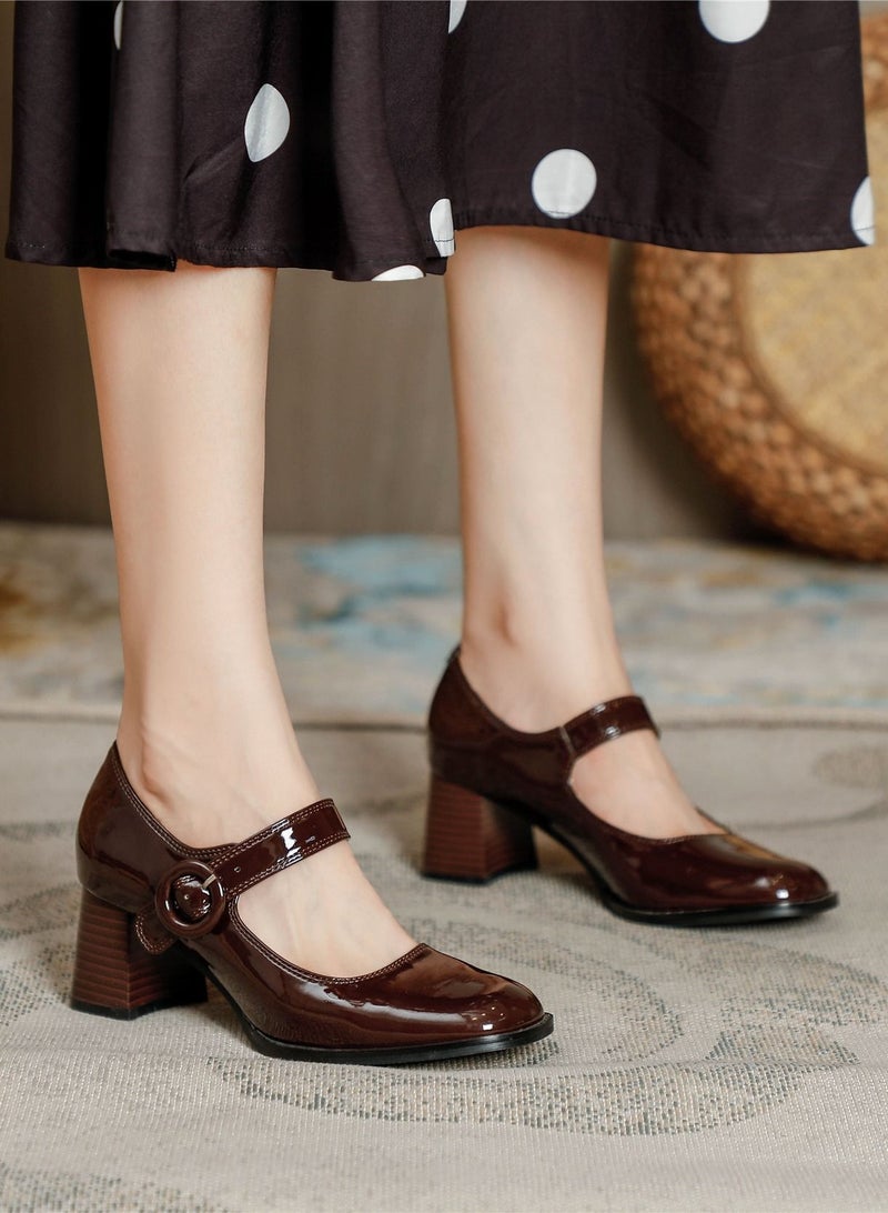 French High Heels Brown