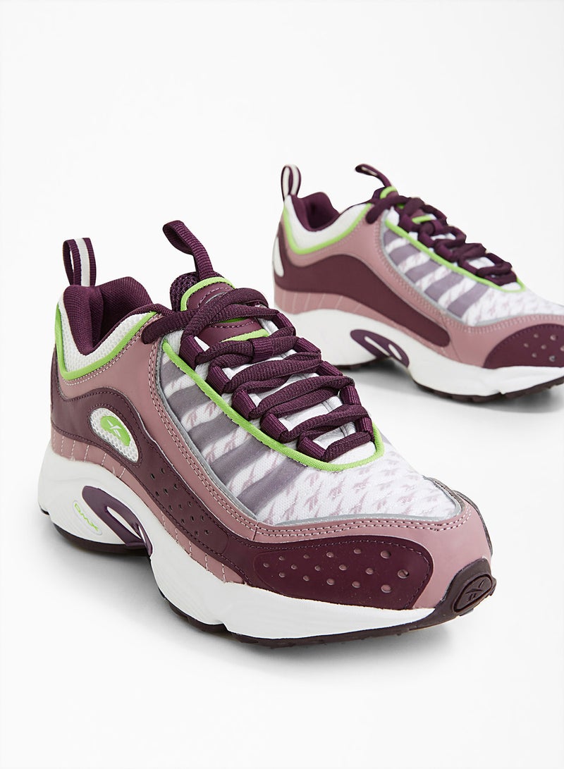 Daytona DMX II Low Top Sneakers White/Semi Solar Green/Eggplant