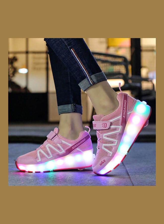 USB Charge Shinning Shoes Pink