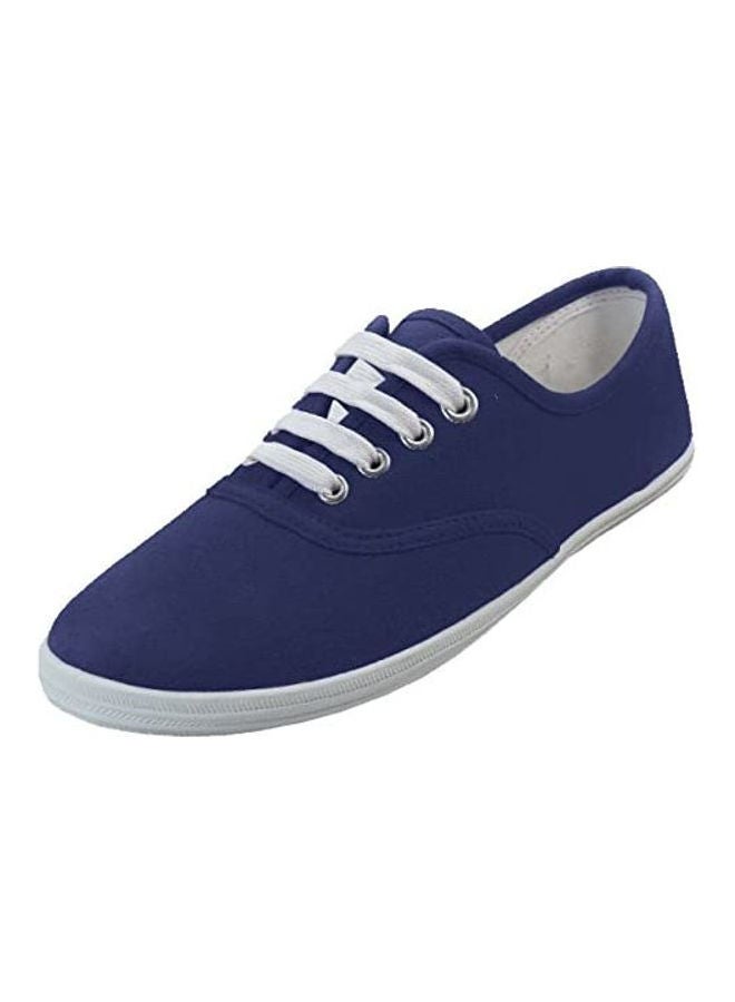 Low Rise Lace Up Sneakers Blue