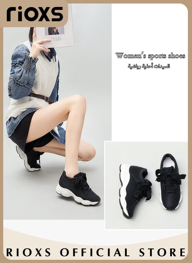 Women's Sports Shoes Breathable Platform Running Sneakers Casual Wild Shoes For Jogging Walking