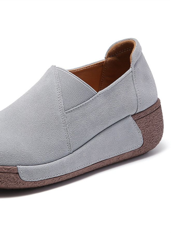 Fashion Thick Sole Casual Sports Shoes 5CM Grey