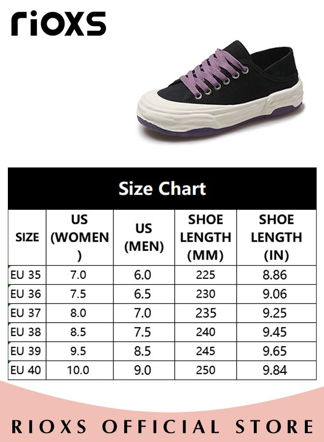 Women's Fashionable Casual Canvas Shoes, Low Top Sneakers with Non-slip Rubber Sole, Classic Lace Up Lightweight Shoes, Suitable for Work, Sports, Shopping, Hiking, Running and Other Occasions