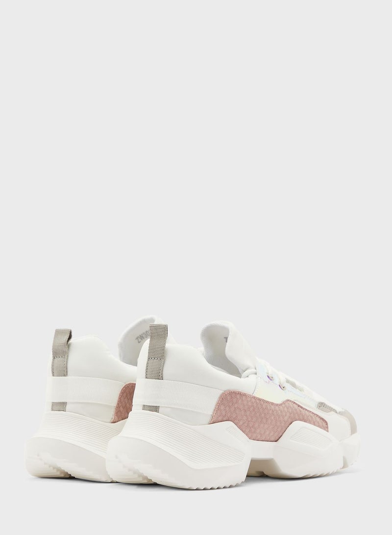 Mix Material Chunky Sneakers