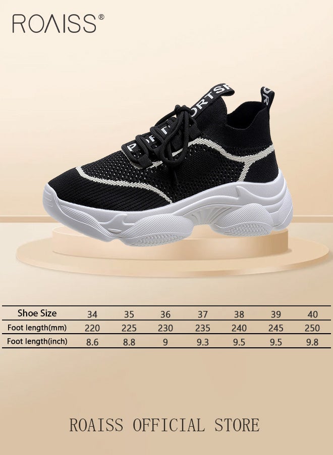 Women's Thick Sole Sneakers Women's Mesh Dad Shoes Women's Thick Sole Hollow Casual Shoes