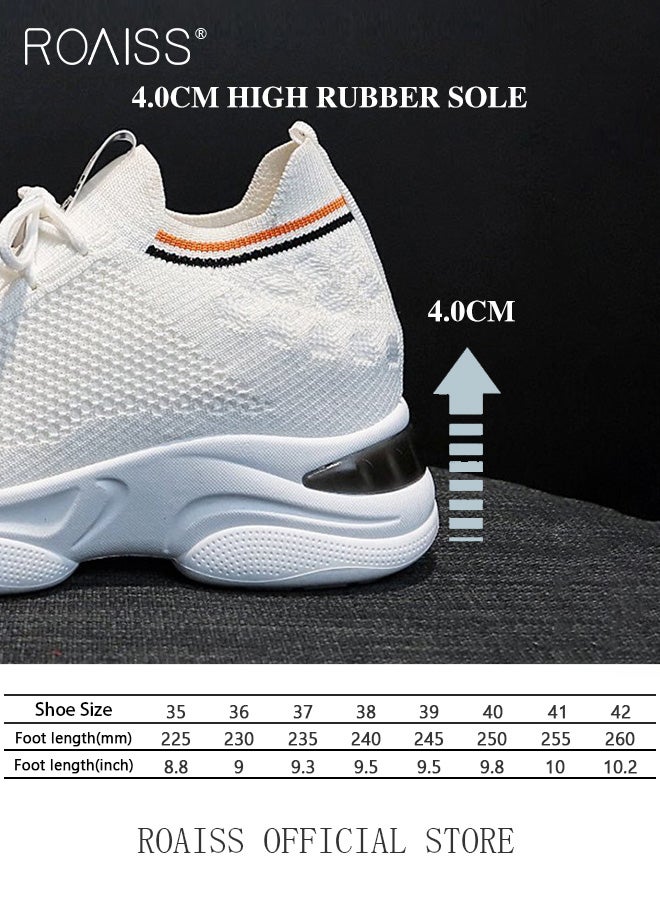 Women's Thick Sole Sneakers Women's Mesh Dad Shoes Women's Thick Sole Hollow Casual Shoes