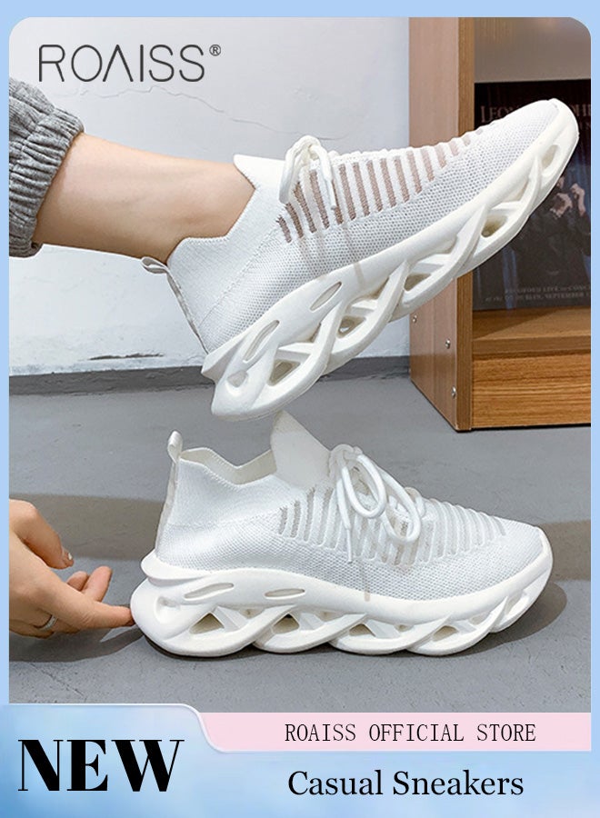 Women's Thick Sole Sneakers Women's Mesh Dad Shoes Women's Thick Sole Hollow Casual Shoes