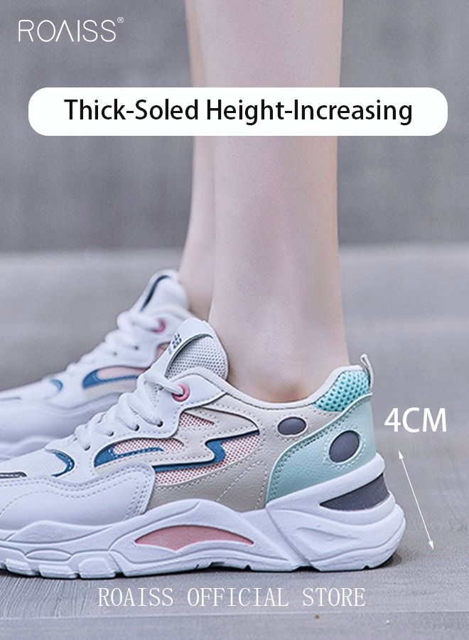 Ladies Sports Shoes Casual Shoes Sports Breathable and Wear-Resistant Low-Top Sneakers Women's Fashion All-Match Platform Sneakers