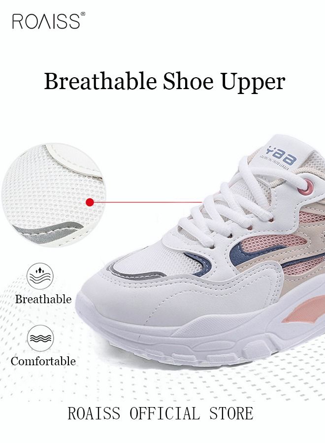 Ladies Sports Shoes Casual Shoes Sports Breathable and Wear-Resistant Low-Top Sneakers Women's Fashion All-Match Platform Sneakers