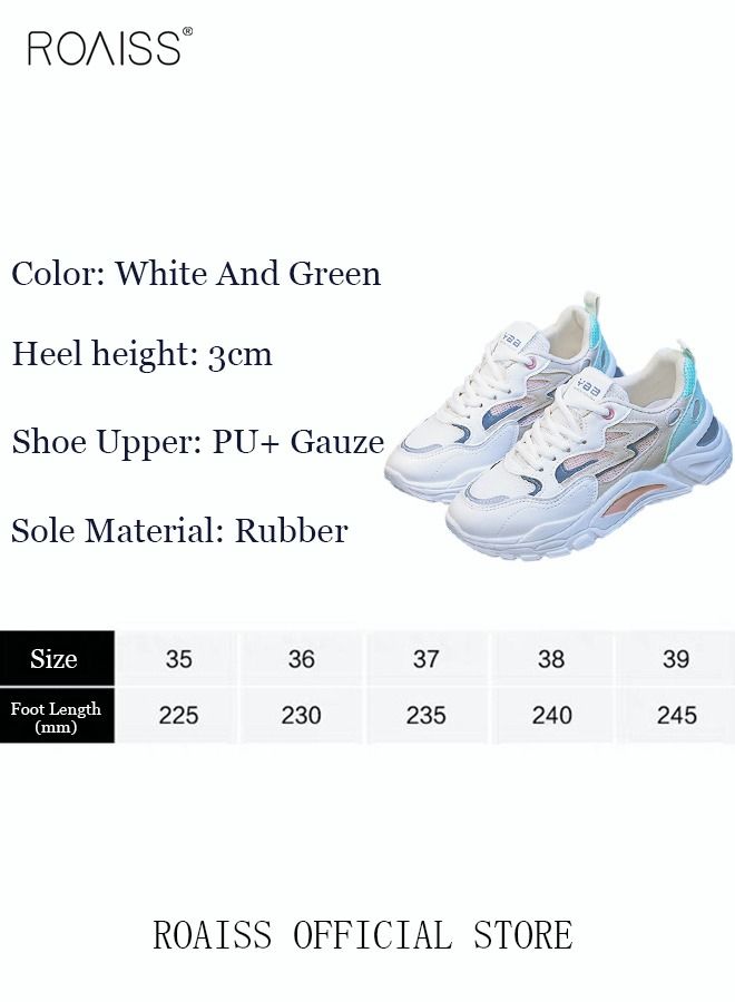 Ladies Sports Shoes Casual Shoes Sports Breathable and Wear-Resistant Low-Top Sneakers Women's Fashion All-Match Platform Sneakers