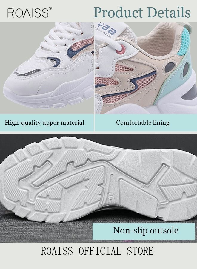 Ladies Sports Shoes Casual Shoes Sports Breathable and Wear-Resistant Low-Top Sneakers Women's Fashion All-Match Platform Sneakers