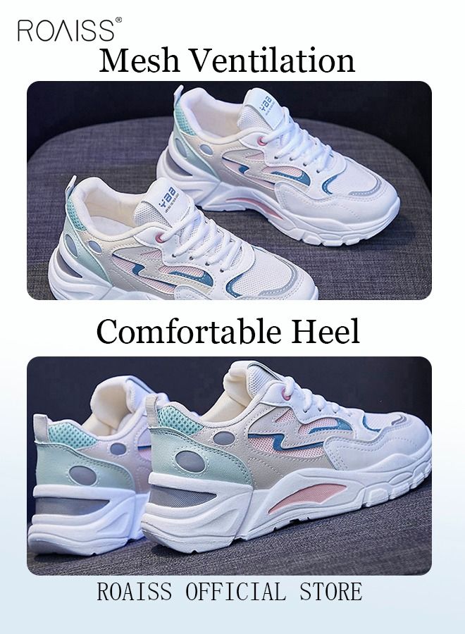 Ladies Sports Shoes Casual Shoes Sports Breathable and Wear-Resistant Low-Top Sneakers Women's Fashion All-Match Platform Sneakers