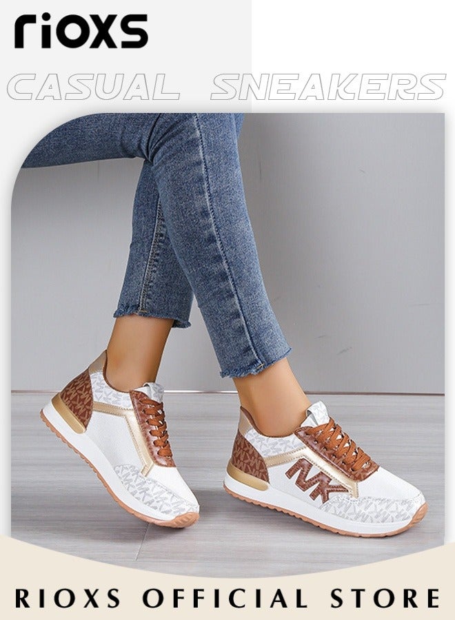 Women's Sports Shoes Mesh Breathable Platform Sneakers Casual Jogging Walking Shoes For Running