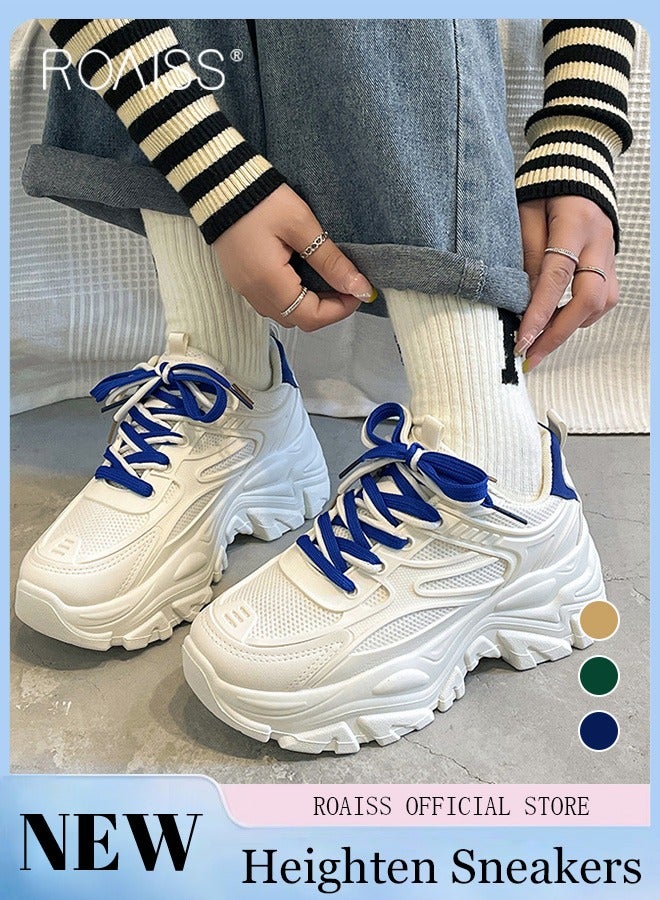 Ladies Sports Shoes Casual Shoes Sports Breathable and Wear-Resistant Low-Top Sneakers Women's Fashion All-Match Platform Sneakers