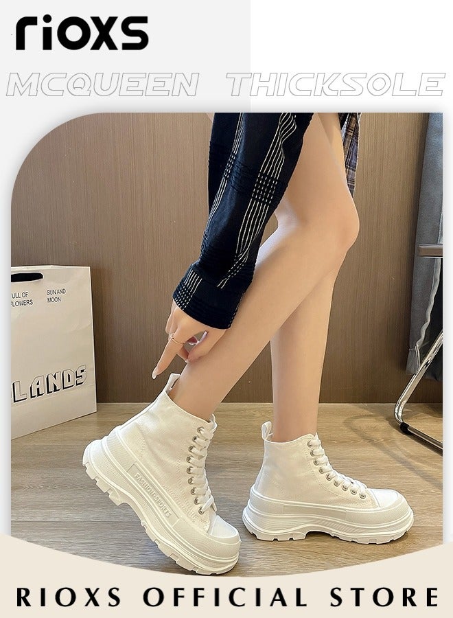 Women's Casual Canvas Low Top Sneakers Classic Lace Up Lightweight Shoes Fashion Breathable Flat Shoes