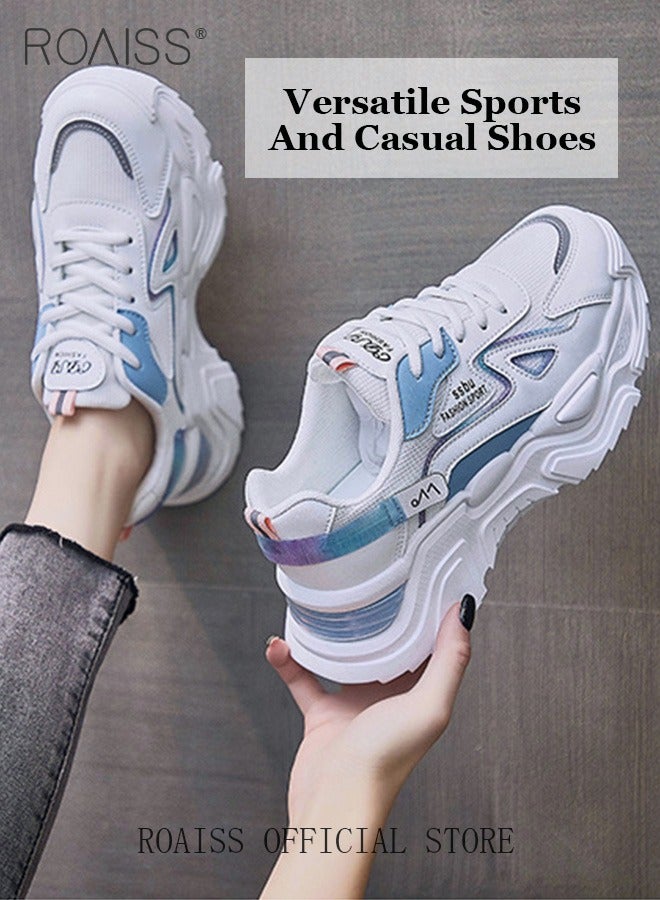 Women Casual Sneakers Versatile for Daily Use Flat and Comfortable Long Lace Design Lightweight and Breathable Non Slip Large Sole for Women