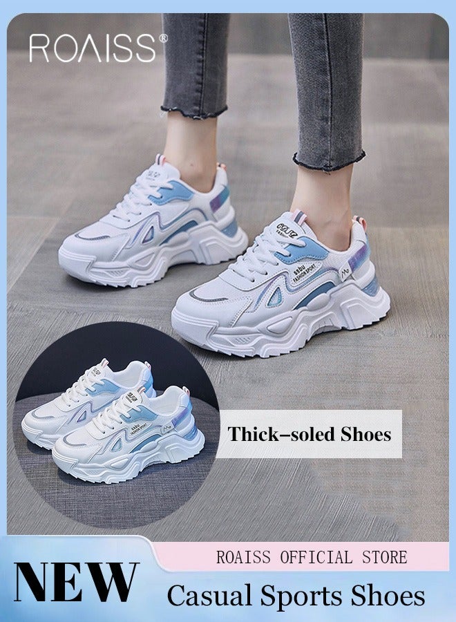 Women Casual Sneakers Versatile for Daily Use Flat and Comfortable Long Lace Design Lightweight and Breathable Non Slip Large Sole for Women