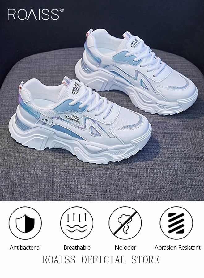 Women Casual Sneakers Versatile for Daily Use Flat and Comfortable Long Lace Design Lightweight and Breathable Non Slip Large Sole for Women