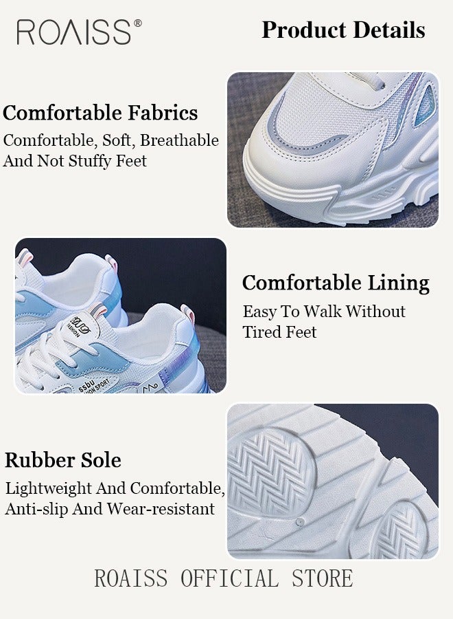 Women Casual Sneakers Versatile for Daily Use Flat and Comfortable Long Lace Design Lightweight and Breathable Non Slip Large Sole for Women