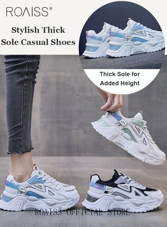 Women Casual Sneakers Versatile for Daily Use Flat and Comfortable Long Lace Design Lightweight and Breathable Non Slip Large Sole for Women