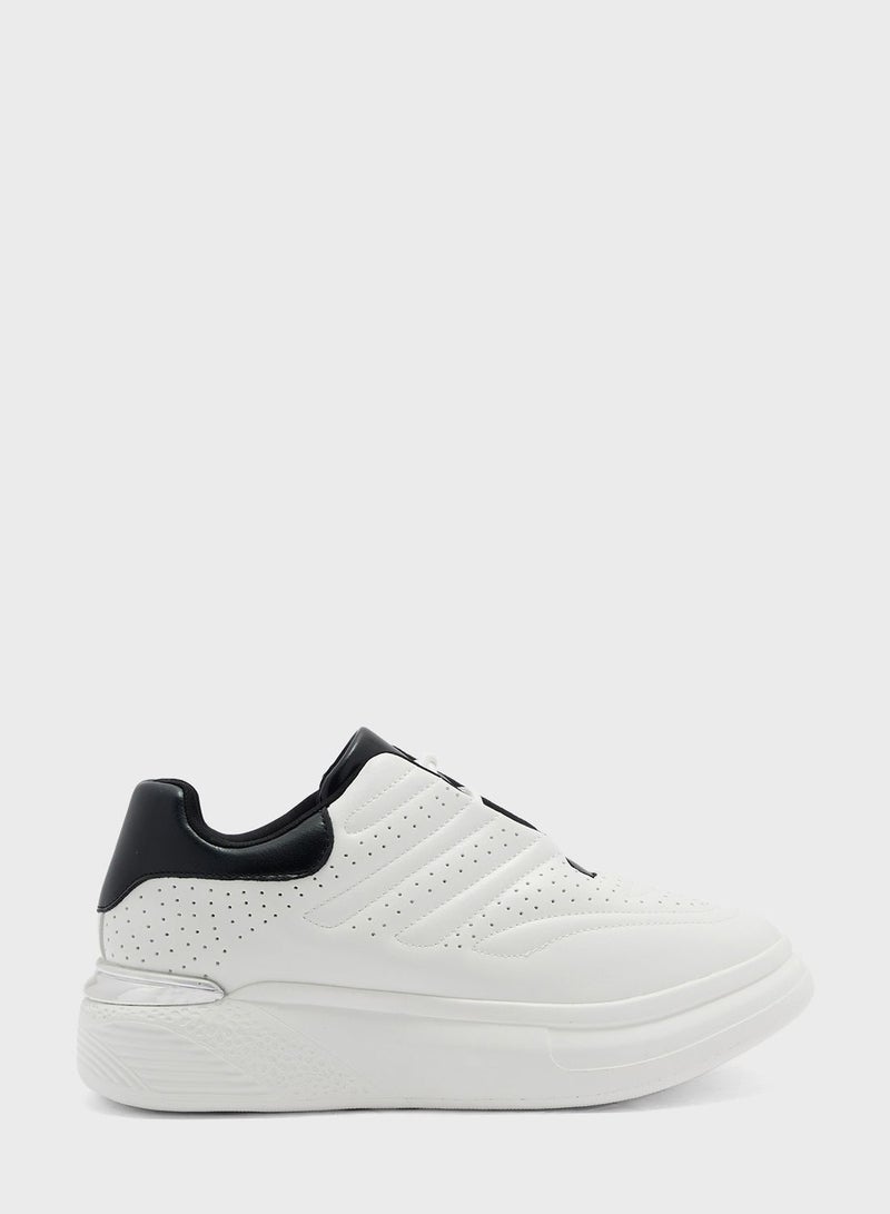 Sole Detail Textured Tonal Sneaker