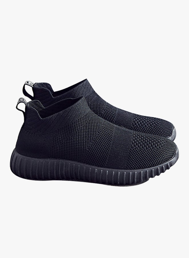 2018 Fashion Breathable Fly Knit Sneakers Black