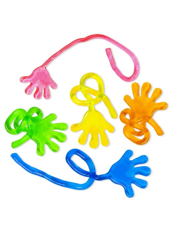 Vinyl Glitter Mini Sticky Hands Toys For Children Party Favors, Birthdays 1 1/4