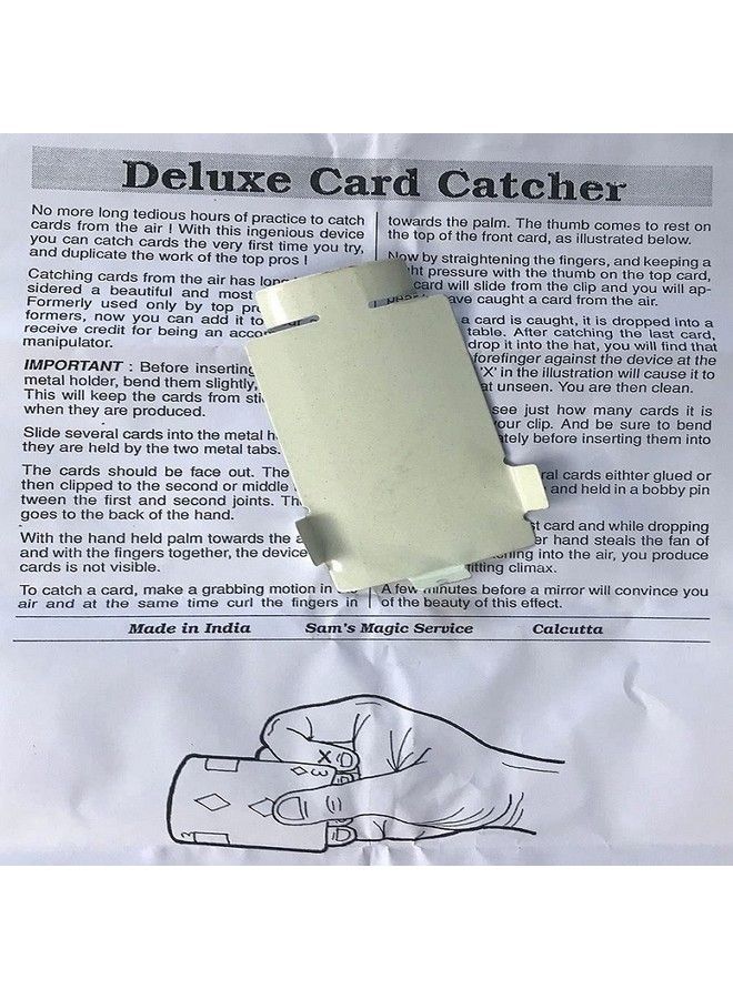 Magician Deluxe Card Catcher Gimmick Cards Appear Produce From Hand Palm Or Catching From Mid Air For Close Up Street Stage Real Magic Trick