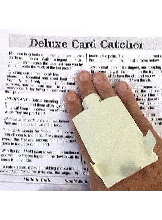 Magician Deluxe Card Catcher Gimmick Cards Appear Produce From Hand Palm Or Catching From Mid Air For Close Up Street Stage Real Magic Trick