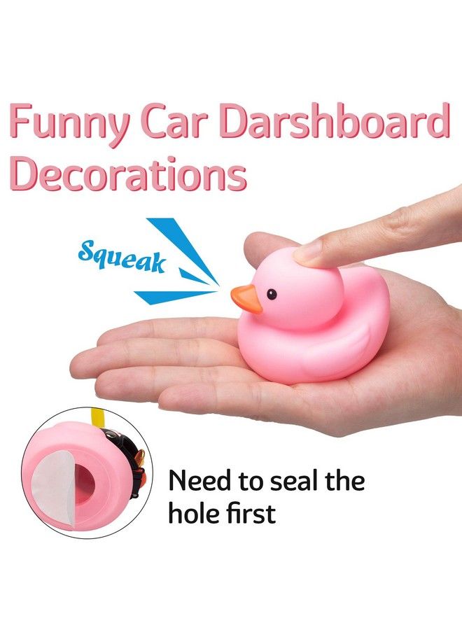 Car Rubber Duck 2Pcs Of Car Duck Decoration Dashboard Car Ornament For Car Dashboard Decoration Accessories With Propeller Helmet Mini Sun Hat Swim Ring Necklace And Sunglasses