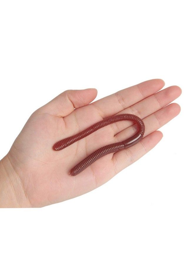 24 Pieces Fake Earthworm Faux Plastic Soft Lifelike Stretchy Rubber Earthworms Trick Toy Fishing Lures Baits For Halloween April Fool Day Party Decoration7 Inch