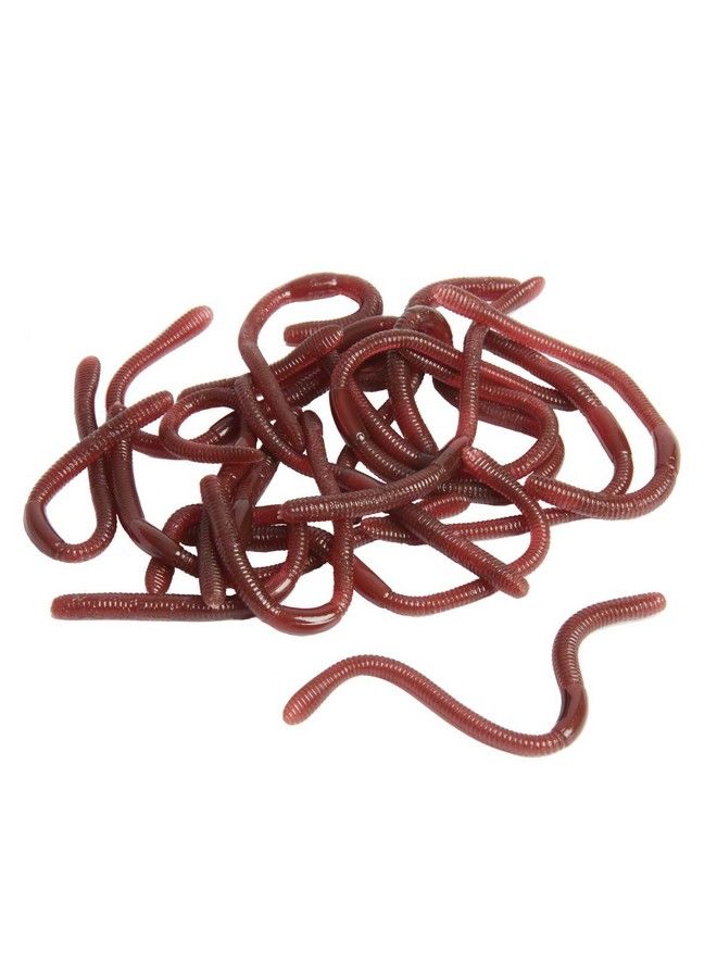 24 Pieces Fake Earthworm Faux Plastic Soft Lifelike Stretchy Rubber Earthworms Trick Toy Fishing Lures Baits For Halloween April Fool Day Party Decoration7 Inch