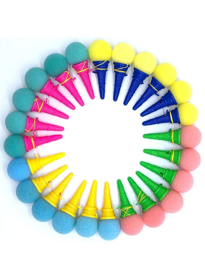 24 Pcs 4 Inch Ice Cream Foam Ball Launchermini Ice Cream Cone Shooter Toys For Kidschildrencarnival Prizeparty Favors