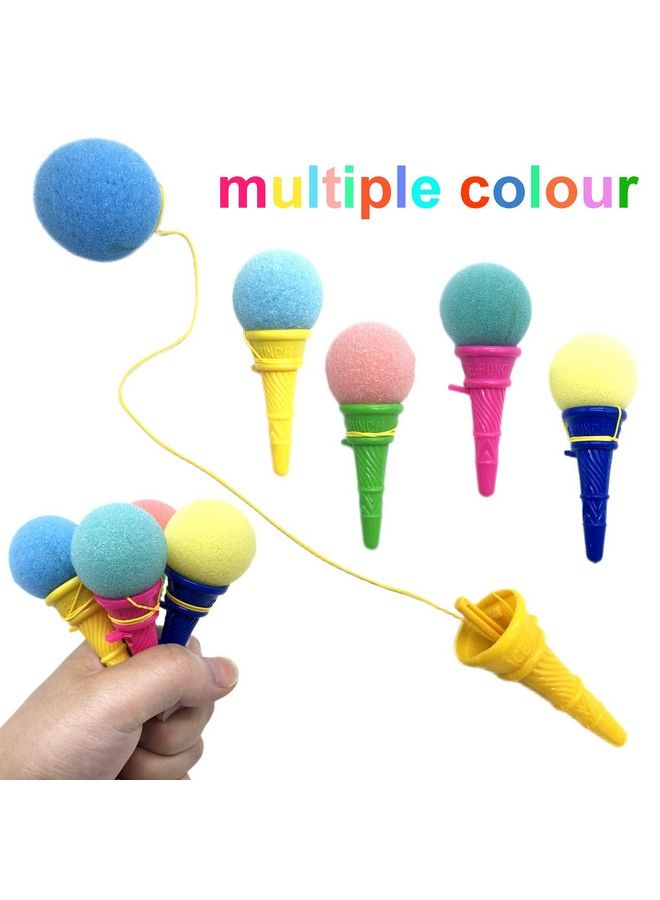 24 Pcs 4 Inch Ice Cream Foam Ball Launchermini Ice Cream Cone Shooter Toys For Kidschildrencarnival Prizeparty Favors