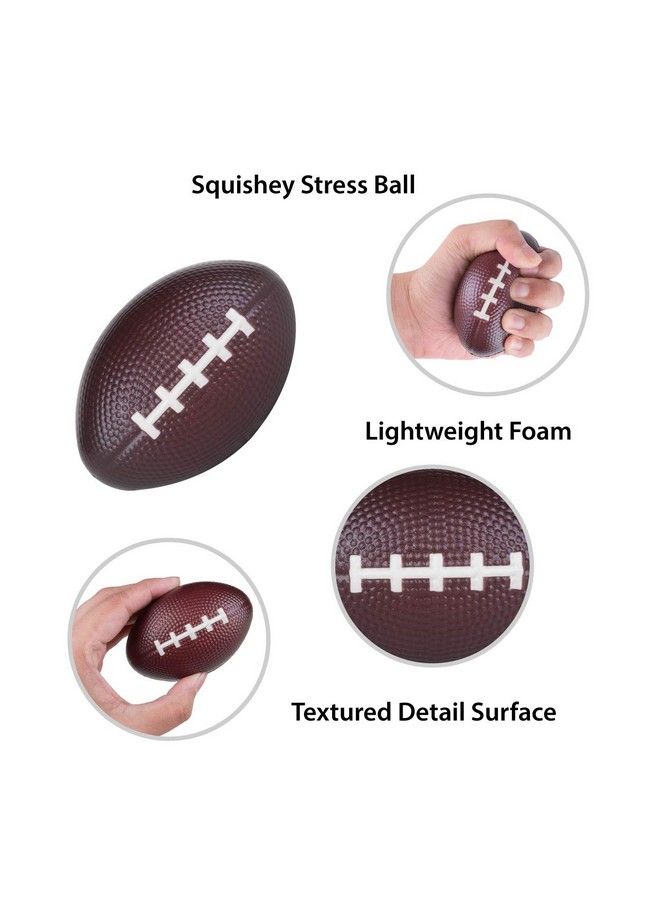 Sports Themed Mini Football Stress Balls Squeeze Foam For Anxiety Relief Relaxation Party Favor Toy Gifts (12 Pack)