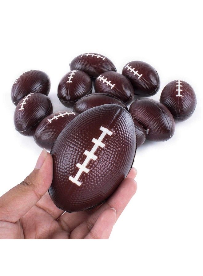 Sports Themed Mini Football Stress Balls Squeeze Foam For Anxiety Relief Relaxation Party Favor Toy Gifts (12 Pack)