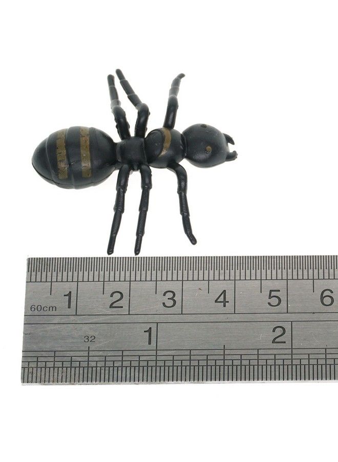 20Pcs Fake Big Ant Giantants Queen Black Plastic Mock Reptile Insects Joke Toys Prank Scary Trick Tricky Brains For Halloween Party