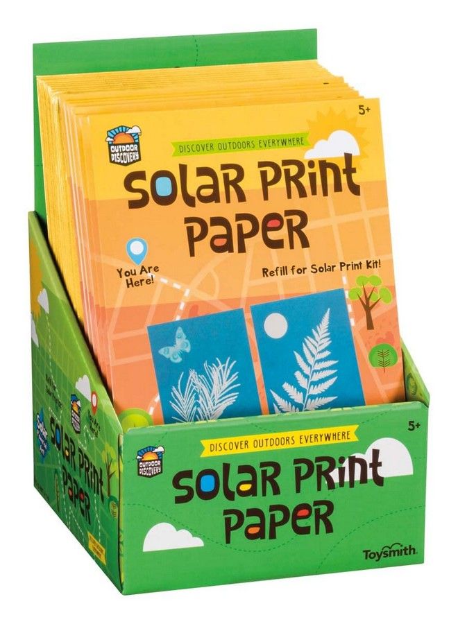 Outdoor Discovery Solar Print Paper Refill For Solar Print Kit For Boys & Girls Ages 5+