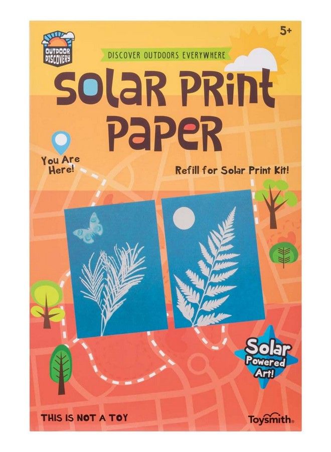 Outdoor Discovery Solar Print Paper Refill For Solar Print Kit For Boys & Girls Ages 5+